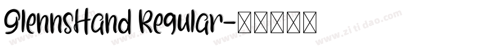 GlennsHand Regular字体转换